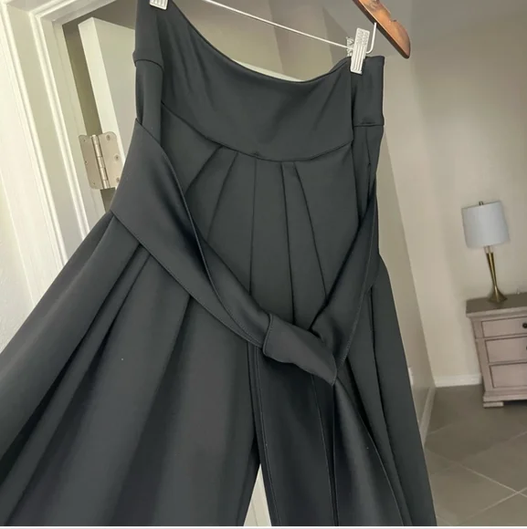 Agua Bendita Black Wide Leg Jumpsuit with High Waist
